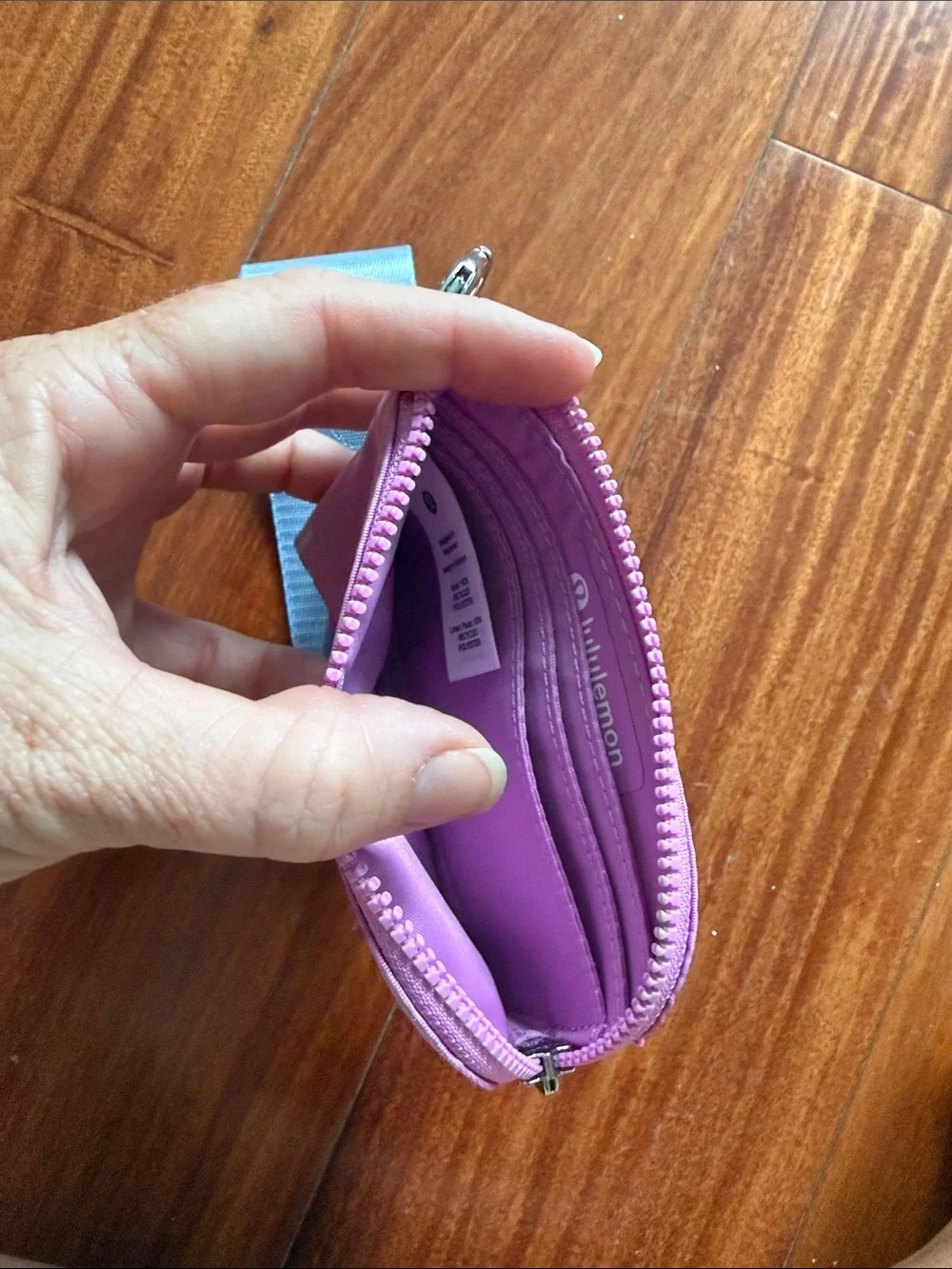 lululemon athletica Pink Coin Pouch with Branded Wrist Strap